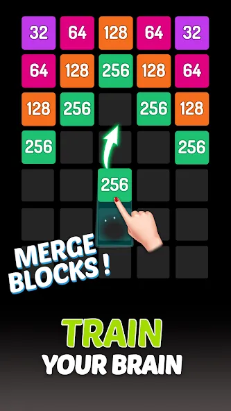 X2 Blocks - 2048 Number Game (Блоки)  [МОД Бесконечные монеты] Screenshot 2