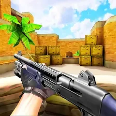 Скачать взломанную Gun Strike: FPS Shooter Game (Каунтер Атак)  [МОД Unlocked] - полная версия apk на Андроид