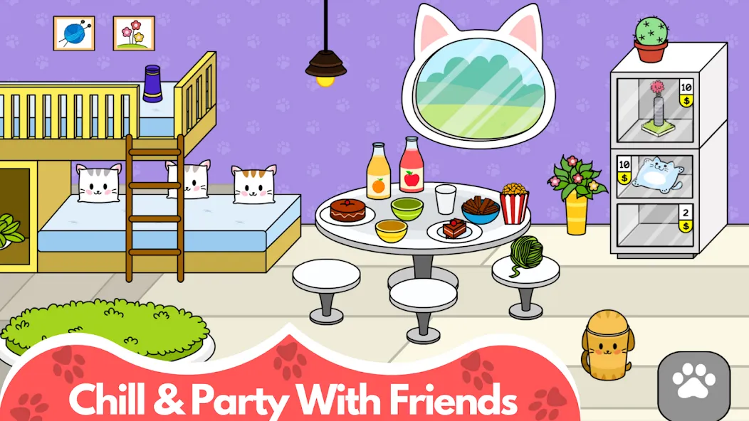 My Cat Town - Cute Kitty Games  [МОД Unlocked] Screenshot 3