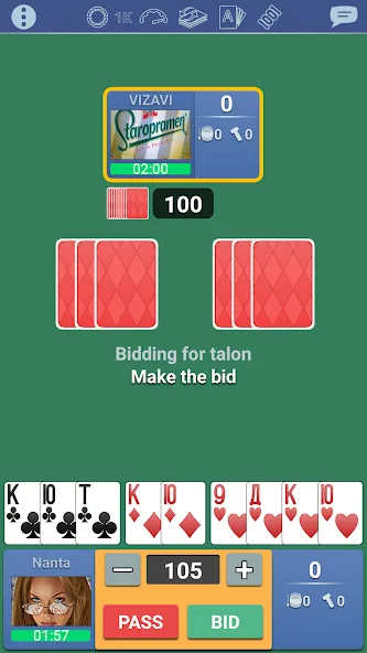 Thousand 1000 Online card game  [МОД Меню] Screenshot 3