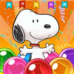 Скачать взлом Bubble Shooter - Snoopy POP! (Бабл шутер)  [МОД Все открыто] - последняя версия apk на Андроид