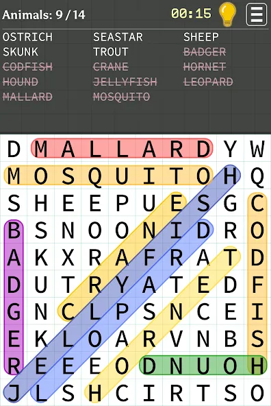 Word Search (Уорд Срч)  [МОД Бесконечные монеты] Screenshot 1