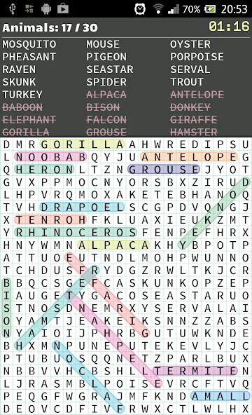 Word Search (Уорд Срч)  [МОД Бесконечные монеты] Screenshot 2