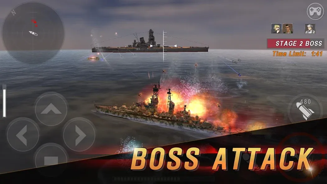 WARSHIP BATTLE:3D World War II  [МОД Все открыто] Screenshot 5