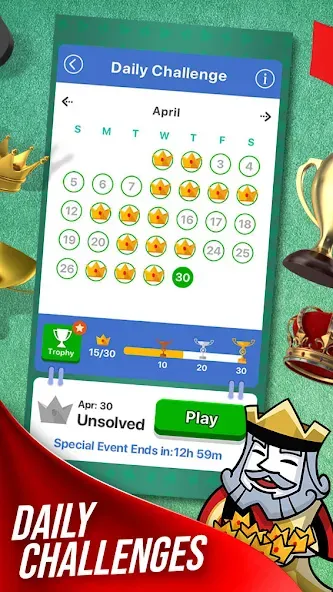 Solitaire + Card Game by Zynga  [МОД Бесконечные деньги] Screenshot 2