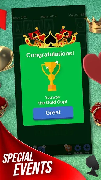 Solitaire + Card Game by Zynga  [МОД Бесконечные деньги] Screenshot 3