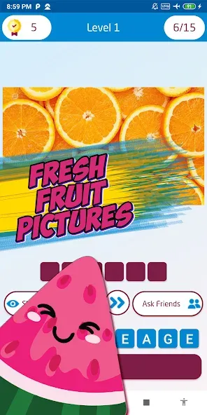 Guess the fruit name game  [МОД Бесконечные монеты] Screenshot 4