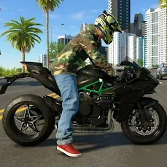 Скачать взломанную Kawasaki Ninja H2r Games 3D (Кавасаки Ниндзя 2р Игры 3D)  [МОД Mega Pack] - последняя версия apk на Андроид