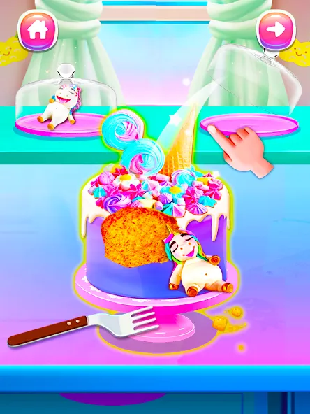 Girl Games: Unicorn Cooking  [МОД Бесконечные деньги] Screenshot 5