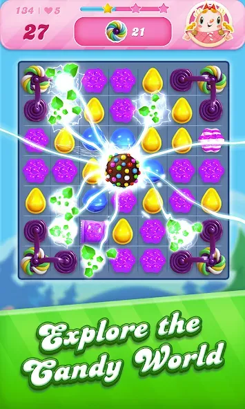 Candy Crush Saga (Кенди Краш Сага)  [МОД Menu] Screenshot 1