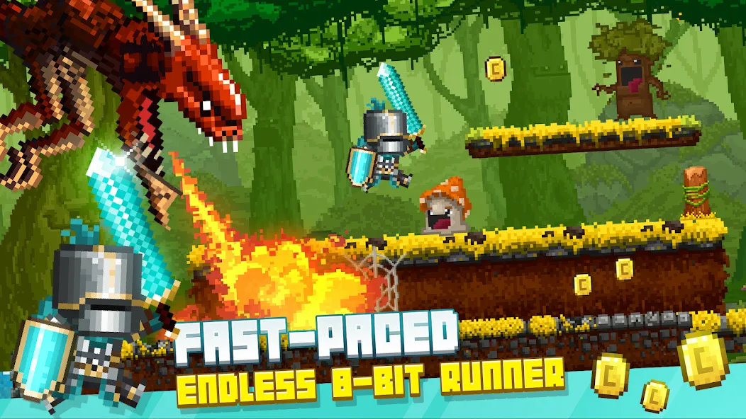 Bit Heroes Runner: Pixel Blitz (Бит Хероес Раннер)  [МОД Все открыто] Screenshot 1