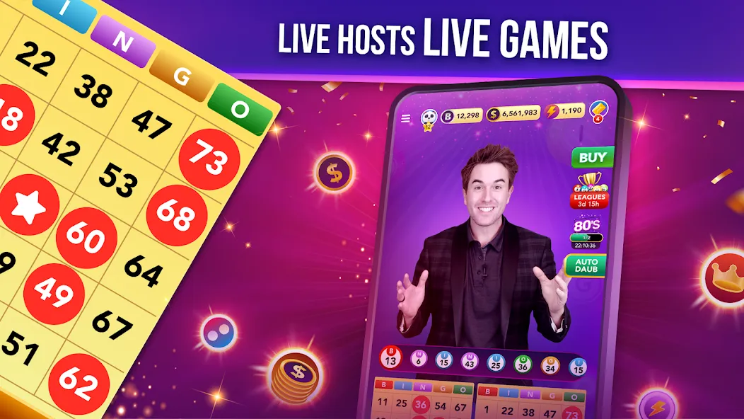 Live Play Bingo: Real Hosts (Лайв Плей Бинго)  [МОД Все открыто] Screenshot 2