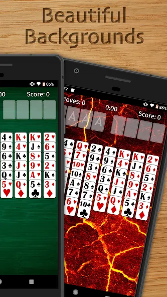 FreeCell Solitaire Classic (Фрисел Солитер Классик)  [МОД Бесконечные монеты] Screenshot 2