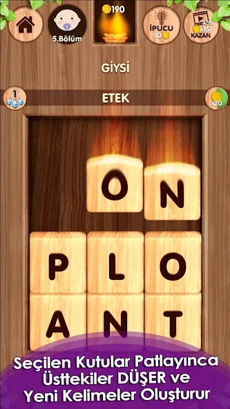 Düşen! Kelime Oyunu  [МОД Бесконечные деньги] Screenshot 2