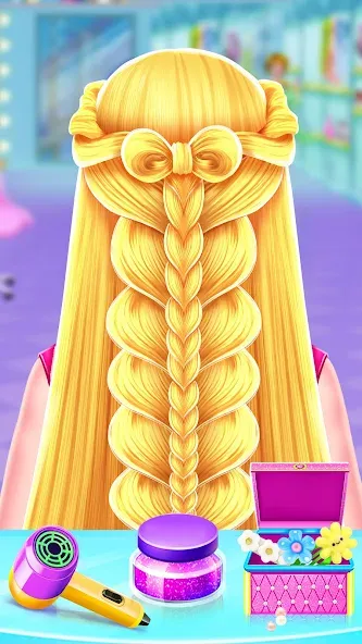 Braided Hair Salon Girls Games  [МОД Бесконечные деньги] Screenshot 1