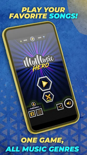 Guitar Hero Mobile: Music Game (Гитар Хиро Мобайл)  [МОД Все открыто] Screenshot 1