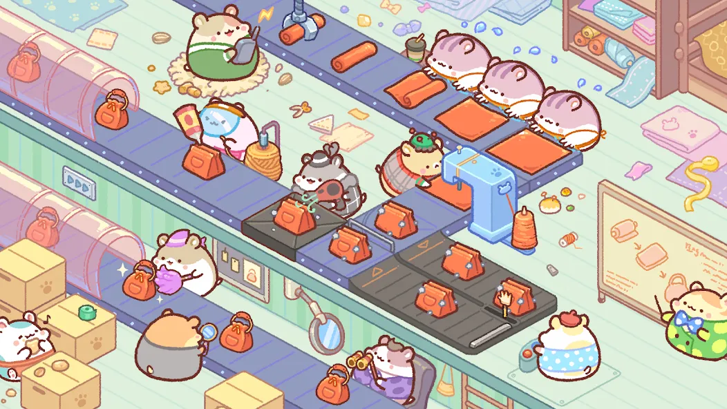 Hamster Bag Factory : Tycoon (Хэмстер сумка фабрика)  [МОД Unlocked] Screenshot 2