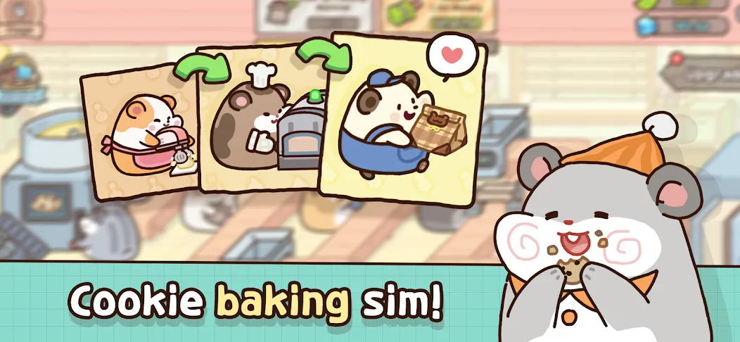 Hamster Cookie Factory  [МОД Unlimited Money] Screenshot 1