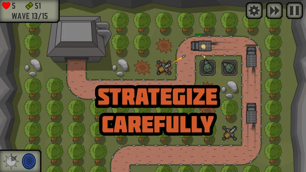 Tactical War: Tower Defense  [МОД Много монет] Screenshot 1