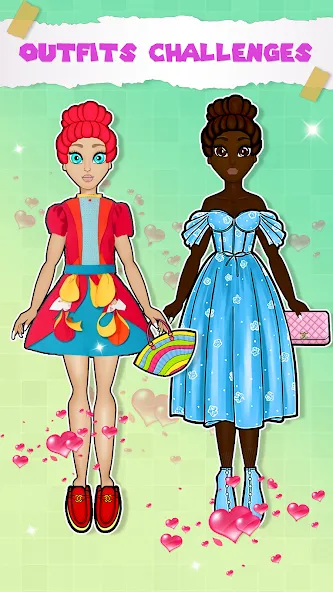 Paper Doll Dress up Games  [МОД Unlimited Money] Screenshot 3