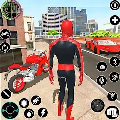 Скачать взлом Flying Spider Rope Hero Fight (Флайинг Спайдер Роп Хиро Файт)  [МОД Menu] - последняя версия apk на Андроид