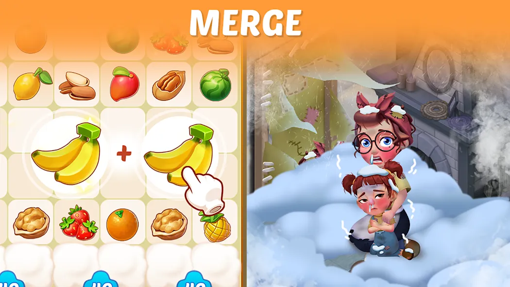 Merge Cooking:Theme Restaurant  [МОД Много монет] Screenshot 2