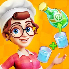 Скачать взломанную Merge Cooking:Theme Restaurant  [МОД Много монет] - стабильная версия apk на Андроид