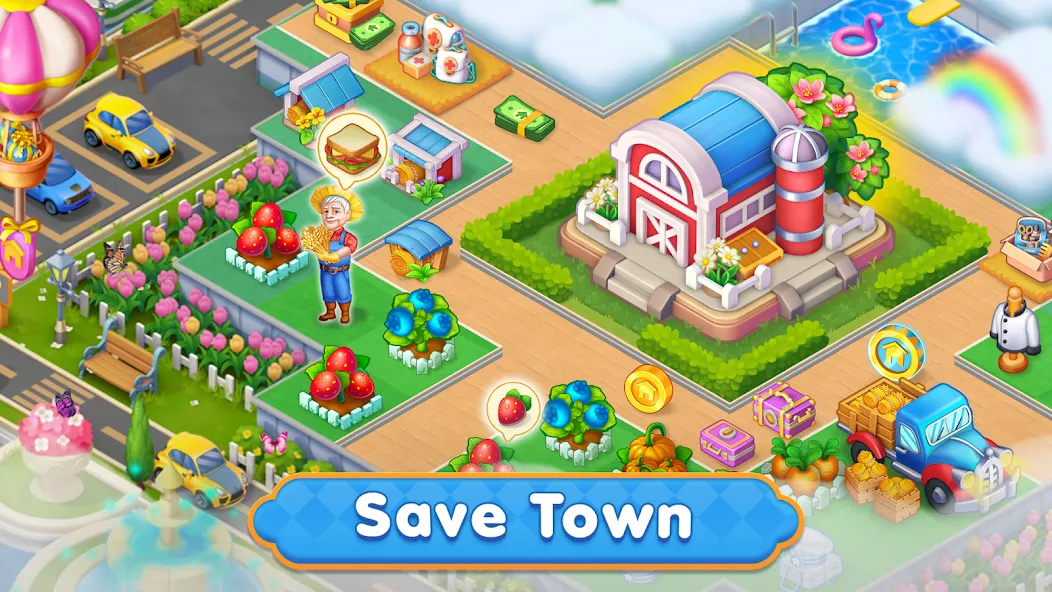 Merge HomeTown: Merge Games  [МОД Unlimited Money] Screenshot 4