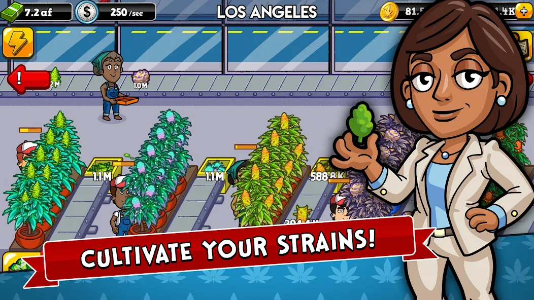 Weed Inc: Idle Tycoon (Уид Инк)  [МОД Unlimited Money] Screenshot 1