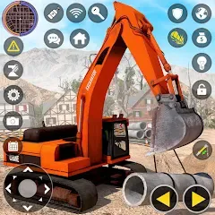 Скачать взломанную Construction Excavator Game 3D  [МОД Mega Pack] - последняя версия apk на Андроид