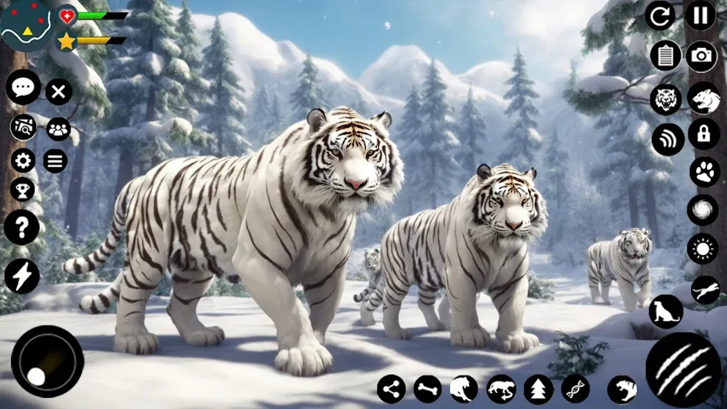 Arctic White Tiger Family Sim  [МОД Бесконечные монеты] Screenshot 3