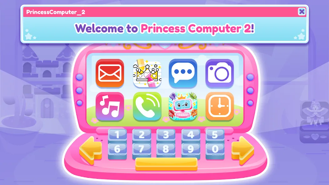 Princess Computer 2 Girl Games  [МОД Бесконечные монеты] Screenshot 1