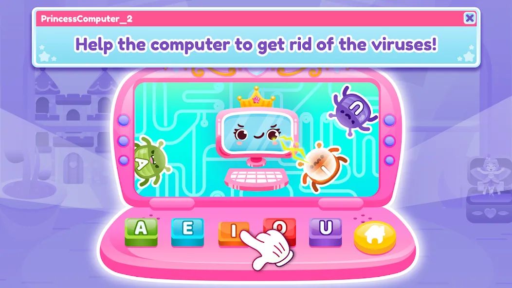 Princess Computer 2 Girl Games  [МОД Бесконечные монеты] Screenshot 2