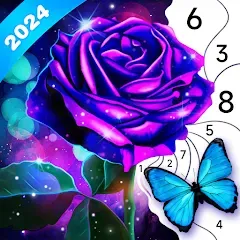 Взломанная Fancy Color - Paint By Number (Фэнси Колор)  [МОД Unlocked] - последняя версия apk на Андроид