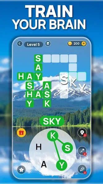 Word Scenery: Crossword (Ворд Трип)  [МОД Бесконечные монеты] Screenshot 1