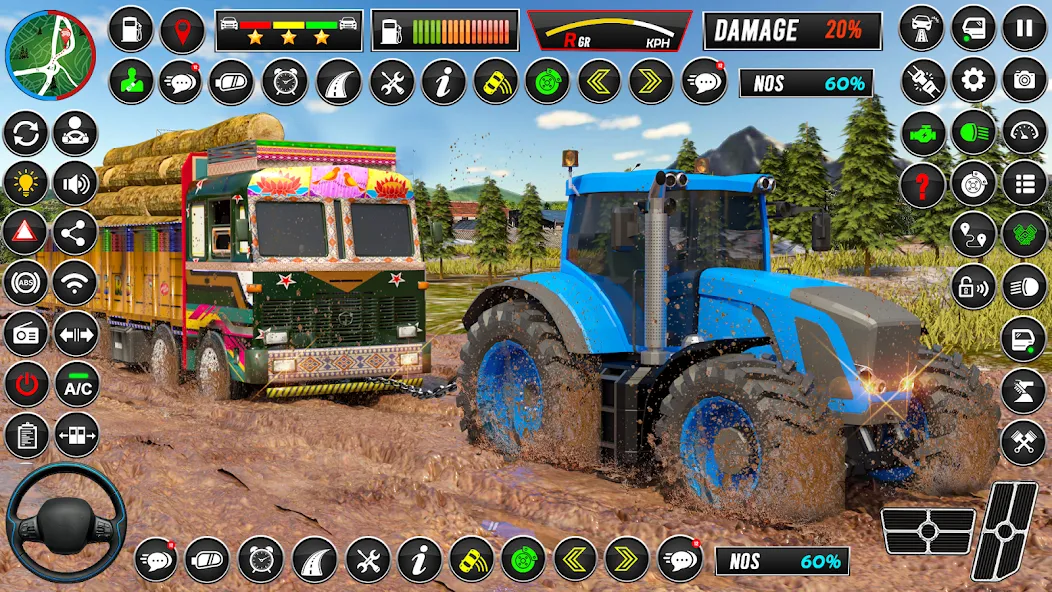 Indian Tractor Games Simulator  [МОД Бесконечные монеты] Screenshot 2