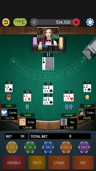 World Blackjack King  [МОД Много монет] Screenshot 3