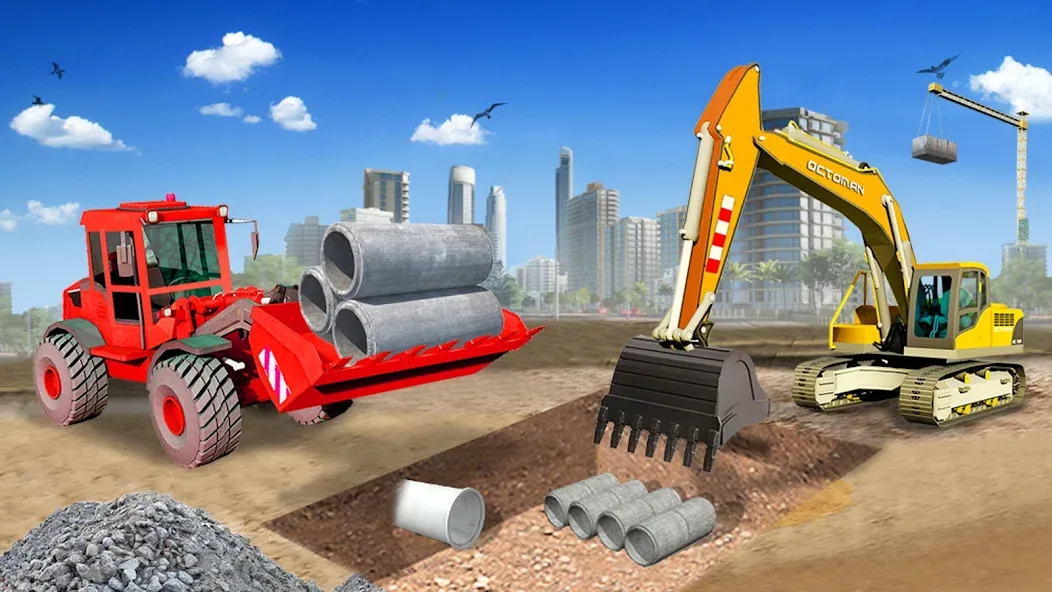 Heavy Construction Simulator  [МОД Бесконечные монеты] Screenshot 4