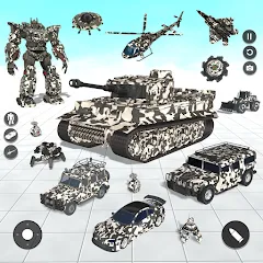 Скачать взломанную Tank Robot Game Army Games (армейский танк робот трансформационная игра)  [МОД Бесконечные монеты] - стабильная версия apk на Андроид