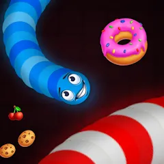 Взломанная Snake vs Worms: Fun .io Zone  [МОД Menu] - стабильная версия apk на Андроид