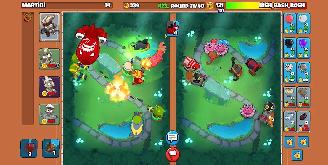 Bloons TD Battles 2 (Блунс ТД Батлс 2)  [МОД Много монет] Screenshot 2