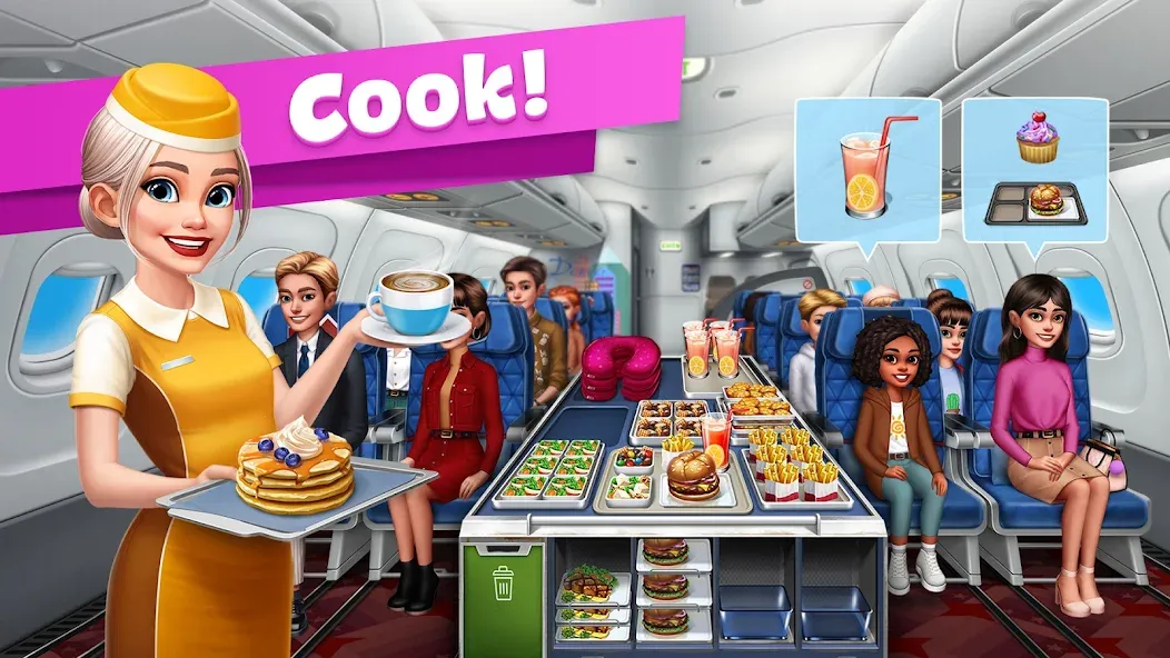 Airplane Chefs - Cooking Game (Эйрплейн Чефз)  [МОД Mega Pack] Screenshot 1