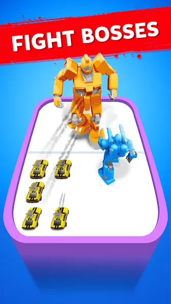 Robot Merge Master: Car Games (Мерж Батл Кар)  [МОД Бесконечные деньги] Screenshot 3