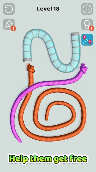 Tangled Snakes (Танглд Снейкс)  [МОД Unlimited Money] Screenshot 2