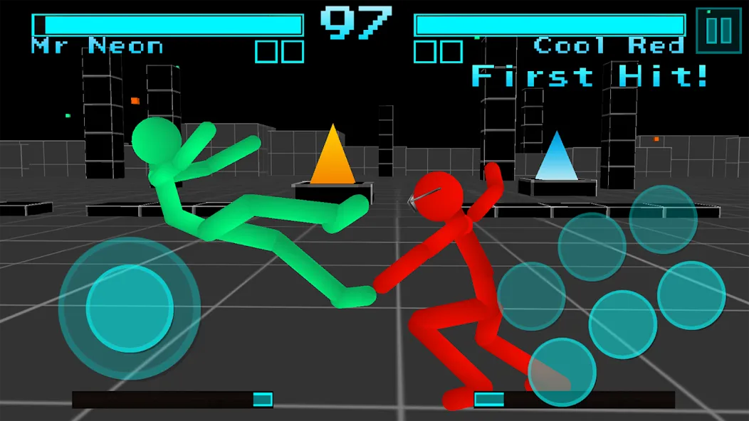 Stickman Fighting Neon Warrior  [МОД Много денег] Screenshot 1