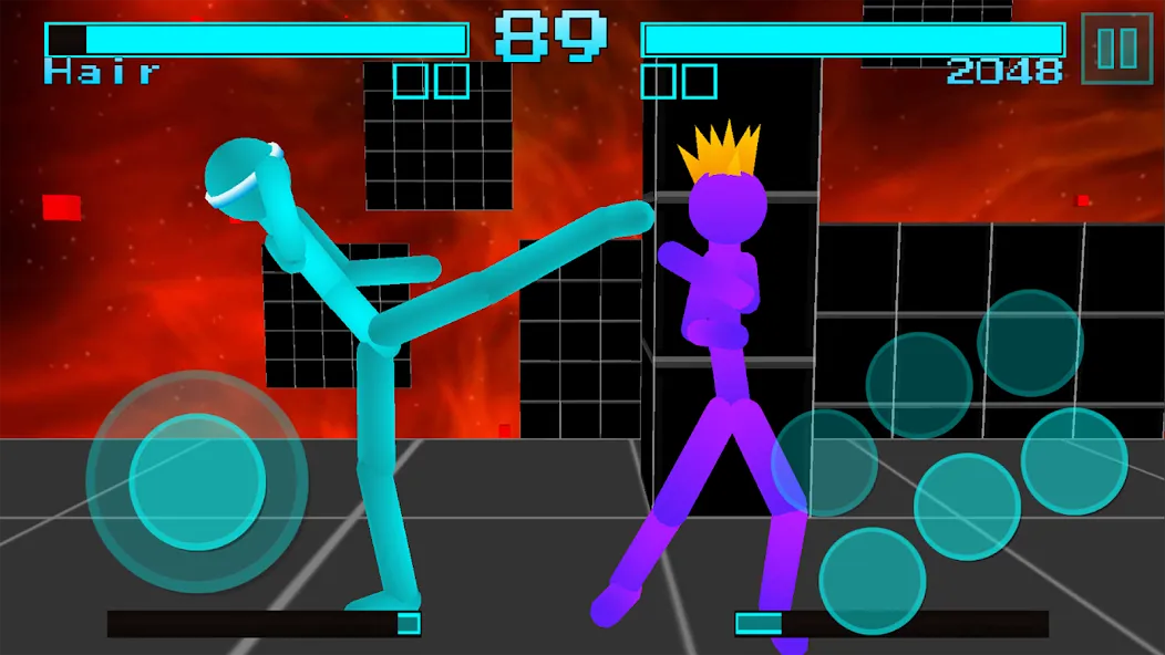 Stickman Fighting Neon Warrior  [МОД Много денег] Screenshot 2