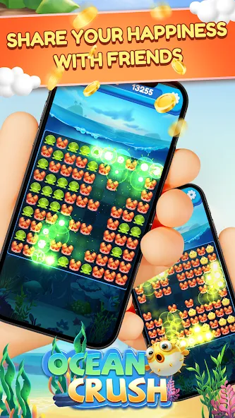 Ocean Crush-Matching Games (Оушен Краш)  [МОД Unlimited Money] Screenshot 4