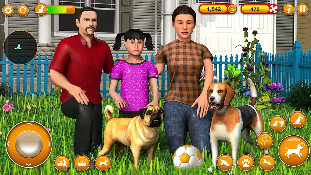 Pet Dog Family Adventure Games  [МОД Много монет] Screenshot 1