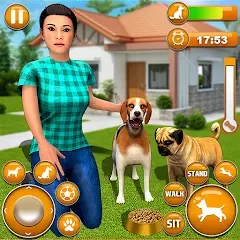 Скачать взломанную Pet Dog Family Adventure Games  [МОД Много монет] - последняя версия apk на Андроид