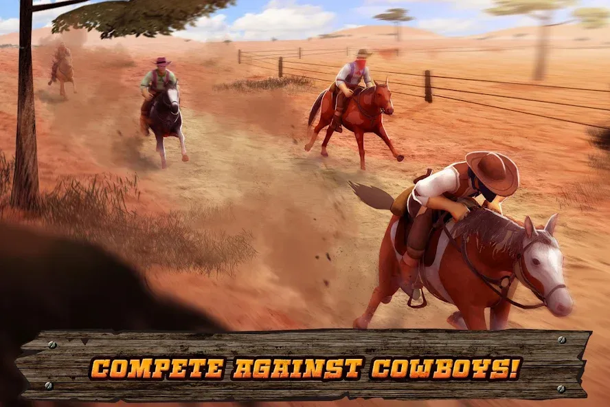Cowboys Horse Racing Derby  [МОД Menu] Screenshot 3